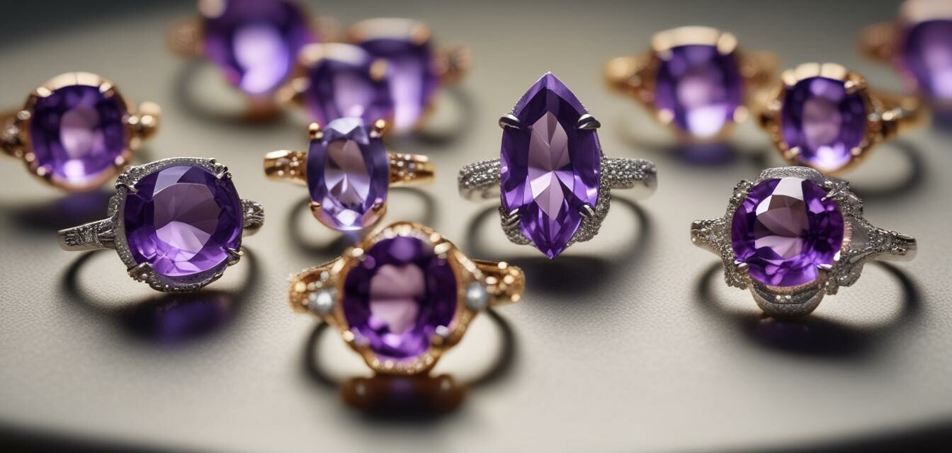 Different styles of Amethyst engagement rings