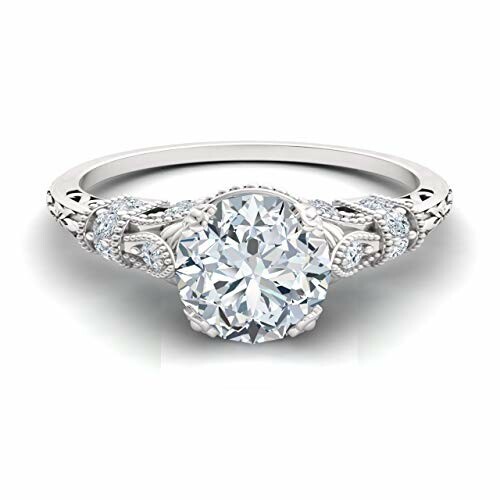 Elegant diamond engagement ring with intricate design