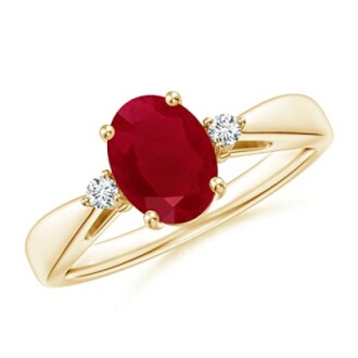 Natural  Ruby Solitaire Engagement Ring