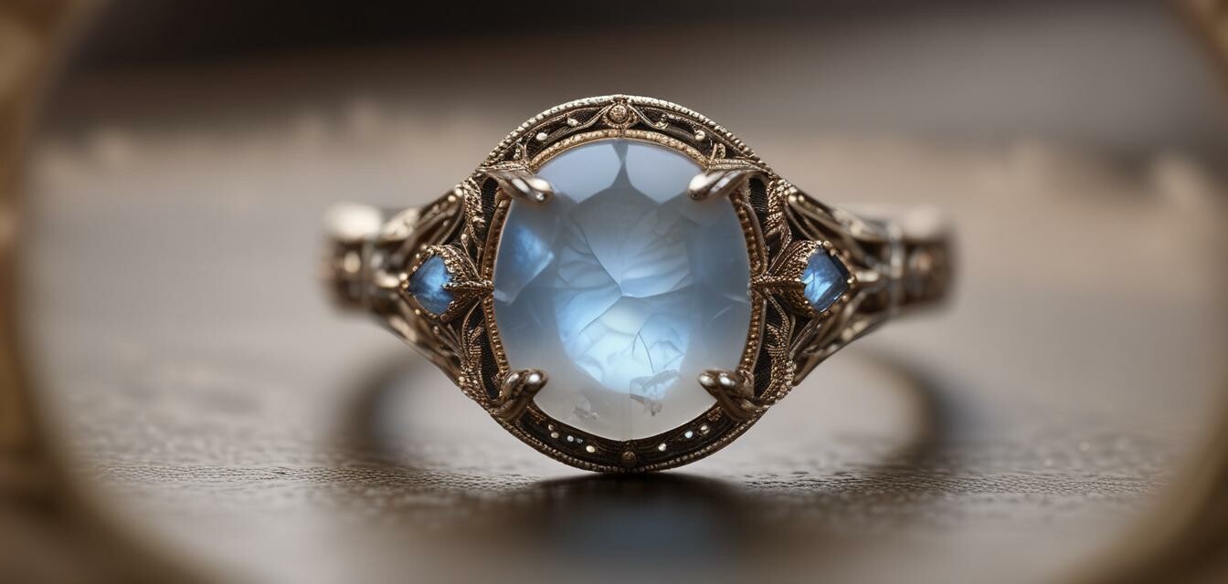 Moonstone engagement ring setting