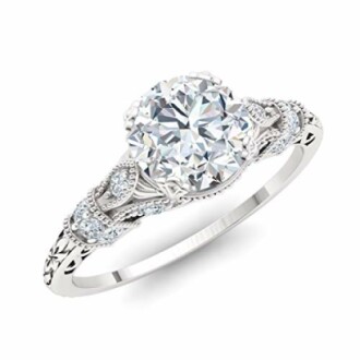 Diamondere Natural and Certified Diamond and Gemstone Engagement Ring